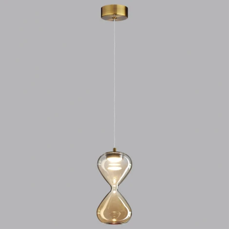Подвесной светильник Odeon Light Glessi 5093/4L античн.бронза/прозрачн./янтарный градиент/металл/стекло LED 4W 4000K (220V, на проводе)
