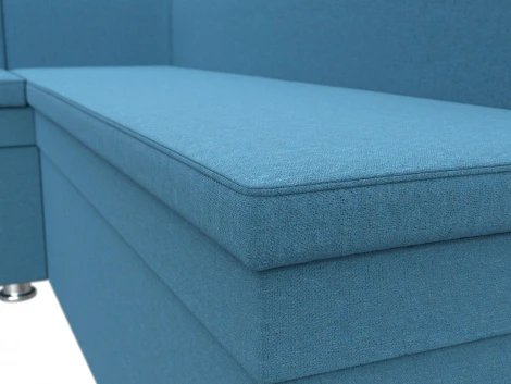 Диван кухонный угловой Уют левый угол (Голубой/Рогожка) Лига Диванов арт.124134L