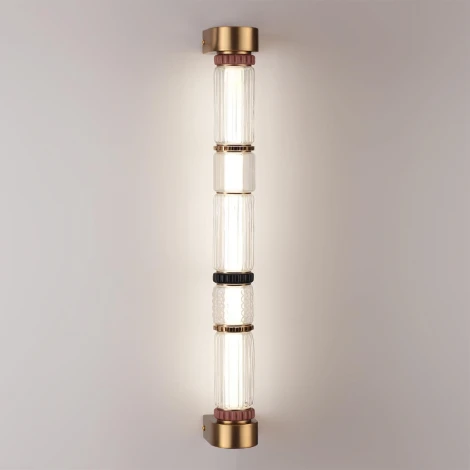 Настенный светильник Odeon Light Collier 5455/18WL сатин.латунь/терракот/черный LED 22W 4000K