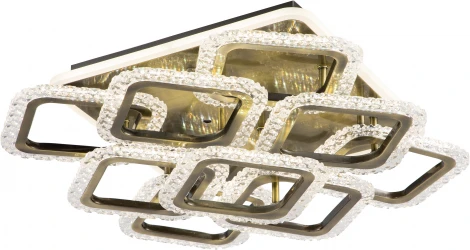 Люстра потолочная светодиодная Kaleidoscope 10238/9 LED*135W Gold (ночной режим, 220V, пульт управления)