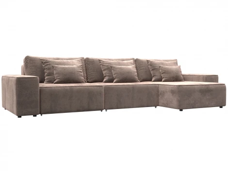 Диван угловой Лига-074 угол универсальный (ДСП/Пластик/Велюр/Бежевый) Лига Диванов 129867