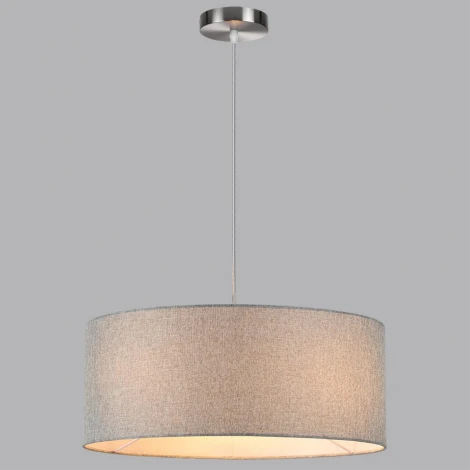 Подвесной светильник Lumion Nikki 8251/3 никель/серый, металл/текстиль Е27 3*60W 220V (на проводе, круглые)