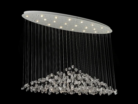 Потолочная каскадная люстра Newport Verona 8230/140 С oval white clear