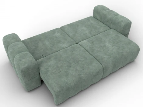 Диван прямой Лига-110 НПБ (ДВП,ДСП,ЛДСП,Брус,Фанера,Велюр/Зеленый) Лига Диванов 136506