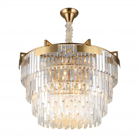 Подвесная люстра каскадная Aployt Mariz APL.813.13.15 (220V, хрусталь, на цепи)