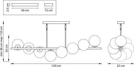 Подвесной светильник Lightstar Croco 815187 (220V, шарики)