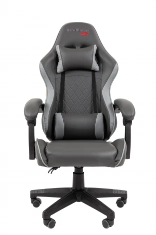 Офисное кресло Chairman CH28 экокожа, черно-серый