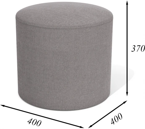 Пуф Arsko Сканди 3 серая рогожка