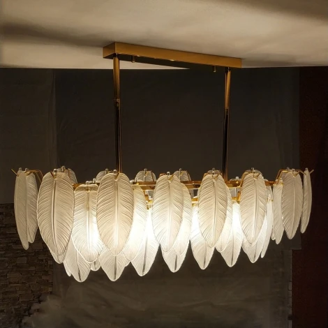 Потолочная люстра на штанге Lussole Hesperia LSP-8840 (220V, листья, IP21)