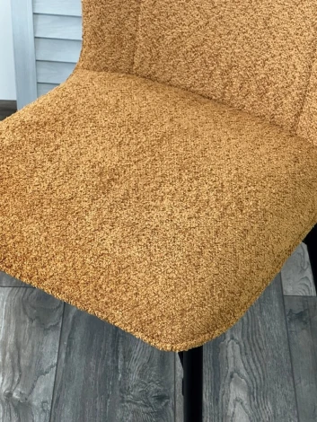 Стул COMO UF998-06 бронза, букле / черный каркас / Товарный знак DISAUR