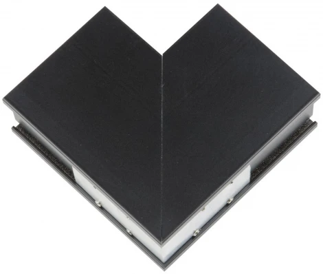 Коннектор для накладных магнитных шинопроводов, 35мм. угловой, вертикальный. UBX-MS22/35 BLACK