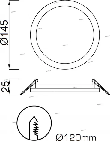 Встраиваемый точечный светильник Mantra Tecnico Saona C0181 (LED, 220V)