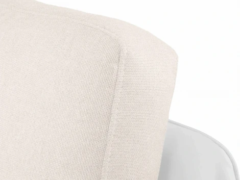 Диван Ispani угловой правый ОГОГО (арт.803485), (Экокожа,Ткань/Бежевый,Белый)