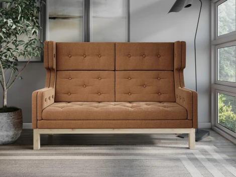 Диван Arsko Айверс Хай Сосна рогожка коричневая