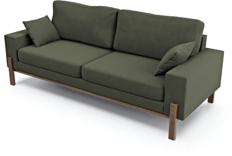 Диван Arsko прямой Хангель велюр зеленый