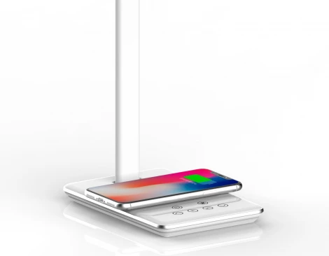 Офисная настольная лампа с беспроводным ЗУ Ambrella DE DE581 (LED, 220V, сенсорный выключатель)