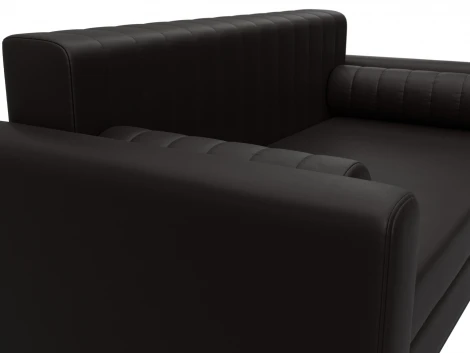 Диван прямой Лига-070 (ЛДСП,Брус,Фанера/Дерево/Экокожа/Коричневый) Лига Диванов 129750