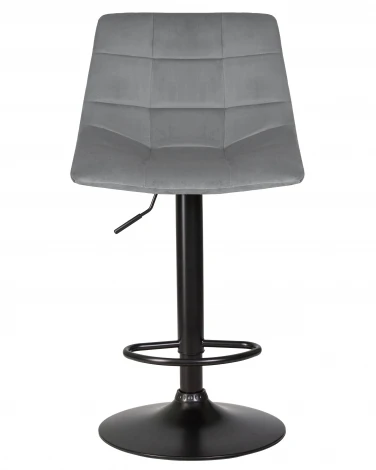 Стул барный DOBRIN TAILOR BLACK (серый велюр (MJ9-75)) 5017_BlackBase-LM BLACK, цвет сиденья серый (MJ9-75), основания черный