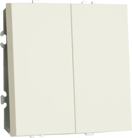 Переключатель двухклавишный (белый) Stekker Эмили 49869