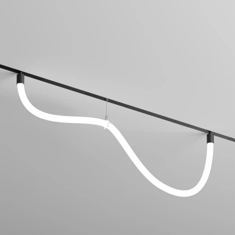 Трековый светильник с гибким неоном 220 Denkirs Smart Ray DK8060-BK (LED, пульт управления)