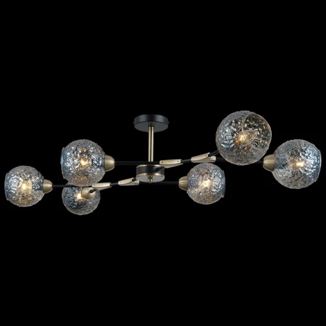 Потолочная люстра на штанге ILLUMICO IL0253-6CSQ-79 BK AB (220V)
