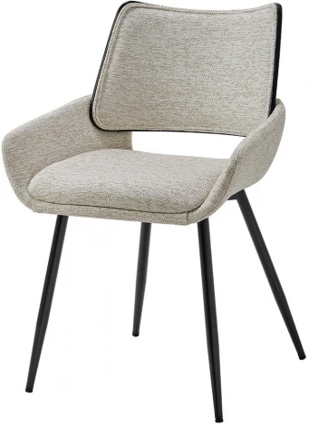 Стул ESF JY6286X-T2 бежевый #OTE TOPIC103/черный/Ткань,Дерево,Шпон,Металл