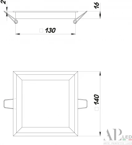 Точечный светильник встраиваемый APL LED Ingrid 3322.LDF12016/12W/4K (220V, IP40)