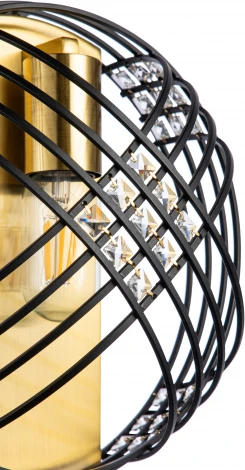 Настенный светильник Fresco V000105 (10001/1W Black) (220V, хрусталь, клетка)