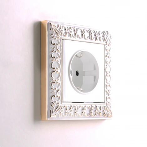 Розетка с заземлением (белый) Werkel W1171001 (a051127)