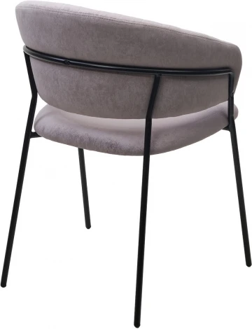 Стул M-City ГЕММА, цвет RAIN 10 lavanda, велюр / черный каркас