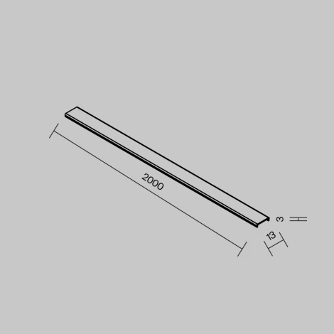 Рассеиватель для низкпрофильного накладного шинопровода Maytoni Technical Accessories for tracks Exility TRAMN034DC-2W