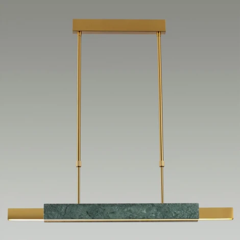 Подвесной светильник Odeon Light Marmi 4360/25L MIDCENT изумрудный мрамор/антич.бронза/металл/акрил IP20 LED 25W 3000K 220V