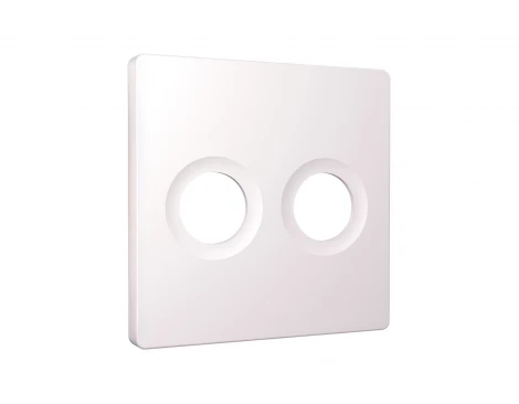 Лицевая панель для двойной ТВ-розетки (жемчуг) Ambrella Volt QUANT AP2133