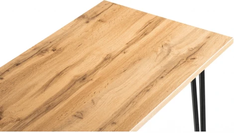 Стол деревянный Денвер Лофт 120 25 мм дуб вотан / черный матовый 506942 Woodville