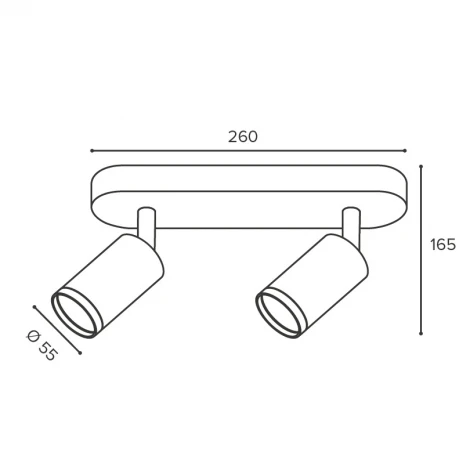 Спот Wolta WSL-GU10/2W14B под лампу GU10 Черный AQUA
