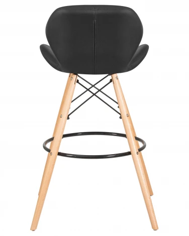 Стул барный BUTTERFLY BAR (ножки светлый бук, цвет чёрный)