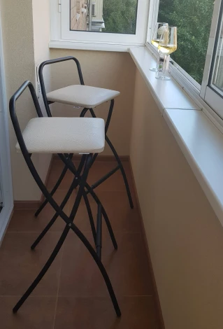 Стул барный Sheffilton складной SHT-S46 беж/черный муар