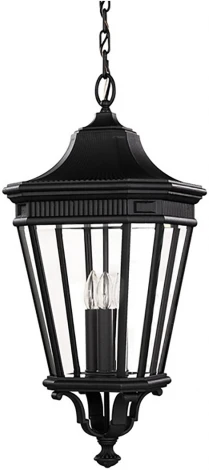 Подвесной уличный светильник Feiss FE-COTSLN8-L-BK (220V, на цепи, IP23)