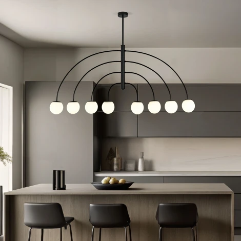 Потолочная люстра на штанге Eurosvet Cenacolo 30179/8 черный (220V)