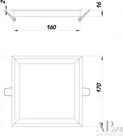 Точечный светильник встраиваемый APL LED Ingrid 3322.LDF16016/16W/4K (220V, IP40)