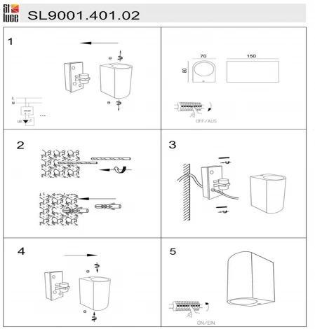 Настенный светильник уличный Borgo SL9001.401.02 (220V, IP54)