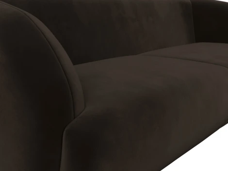 Диван прямой Лига-041 (Коричневый/Микровельвет) Лига Диванов арт.122194