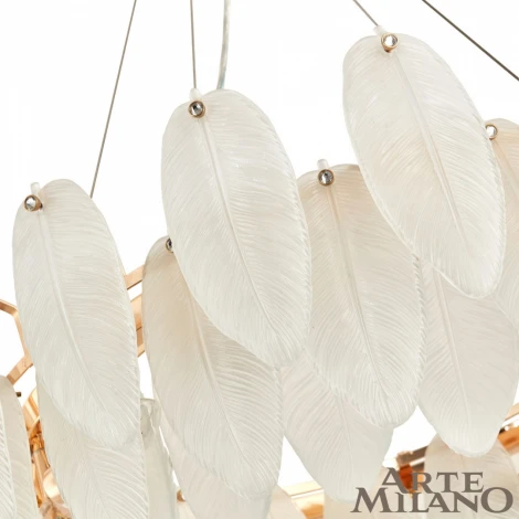 Подвесной светильник Arte Milano 4653.D750.H240.E14.12 G (220V, на тросе, перо)