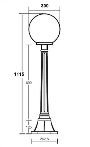 Наземный фонарь Oasis Light 88207L Bl (220V, шар, IP44)