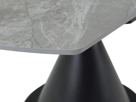 Раскладной обеденный стол Pion ОГОГО Обстановочка! (Керамика/Серый,Черный) арт.926808