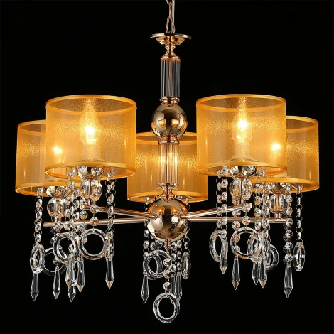 Подвесная люстра ILLUMICO IL6219-5P-27 GD (220V, на цепи)