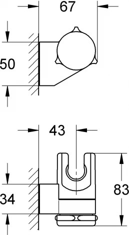 Настенный держатель Grohe Relexa Plus 28623000 для душа