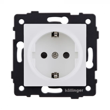 Розетка штепсельная SCHUKO 16A/250 В белый матовый Kollinger REA-002WM для Aspekt, Eleganz, Reflex