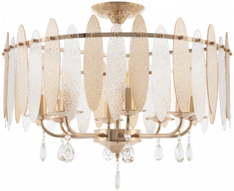 Потолочная люстра хрустальная на штанге Arte Milano Sorrento-4309 374309/8/80/570 GD (220V)