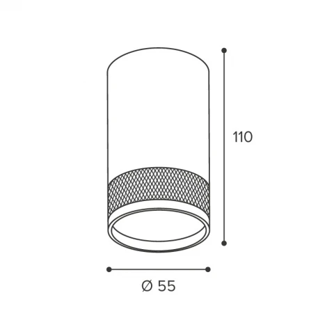 Точечный светильник накладной Wolta WSL-GU10/12BG под лампу GU10 Черный / золотой RETE